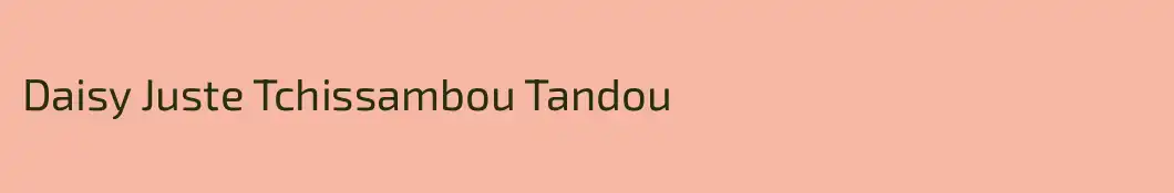 Daisy Juste Tchissambou Tandou